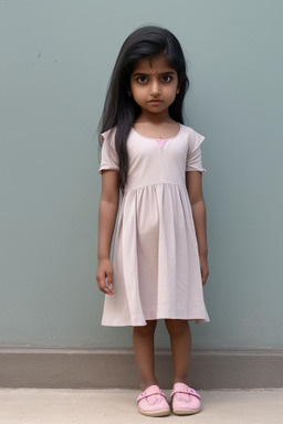 Indian child girl with  gray hair