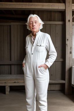 Belgian elderly non-binary with  white hair