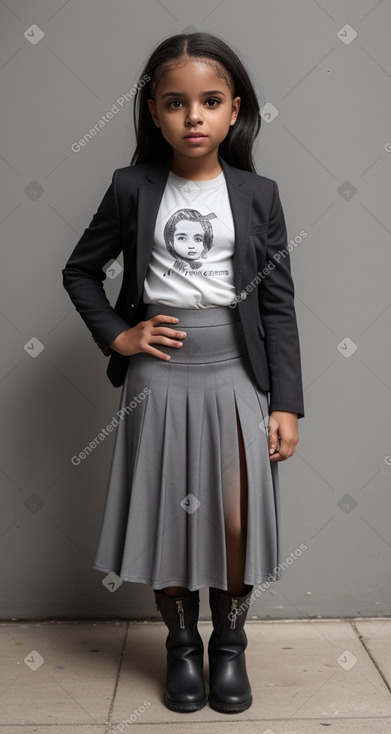 Dominican child girl with  gray hair