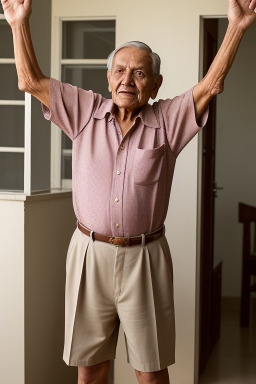 Peruvian elderly male with  brown hair