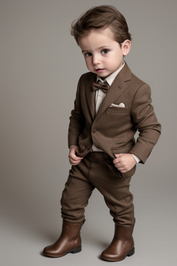 Italian infant boy with  brown hair