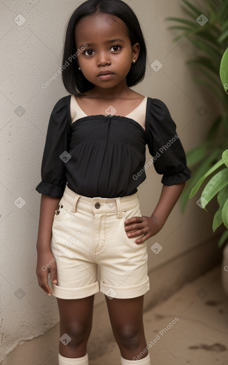 Malian infant girl with  black hair