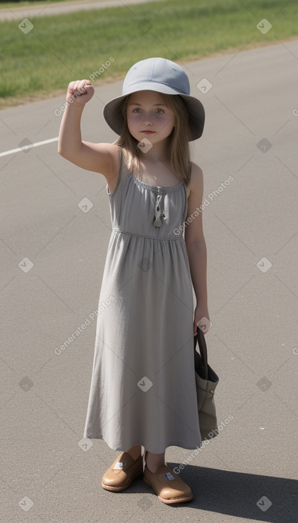 Child female with  gray hair