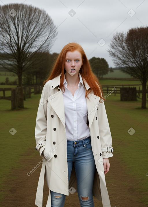 Teenager girl with  ginger hair