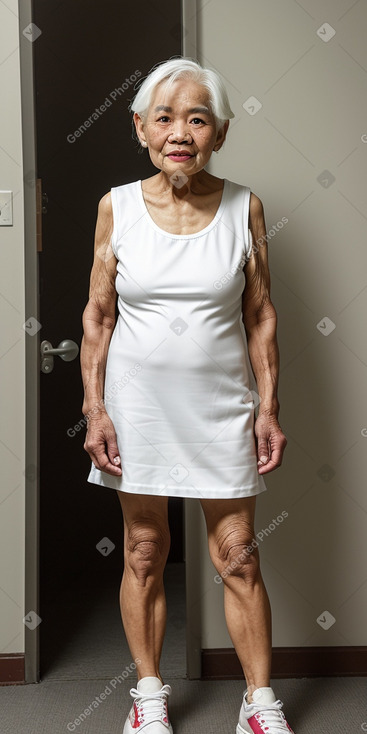 Thai elderly female with  white hair