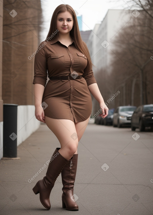 Belarusian adult female with  brown hair