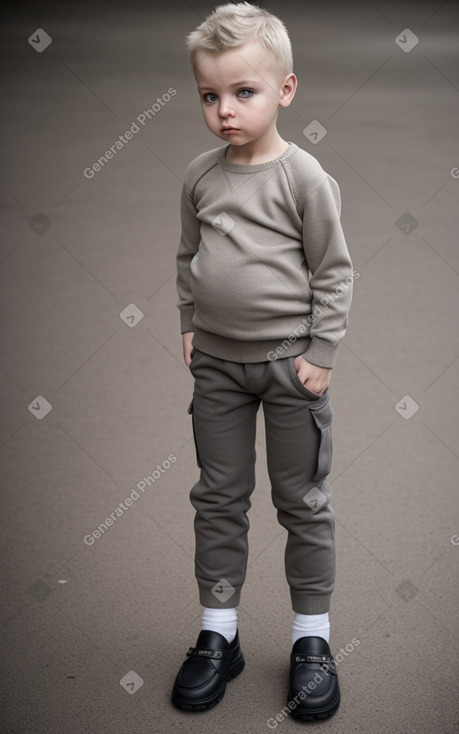 Lithuanian infant boy with  gray hair