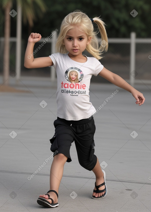 Saudi arabian infant girl with  blonde hair