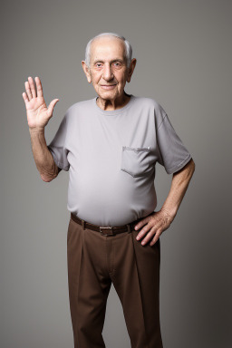 Israeli elderly male with  brown hair