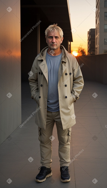 Uruguayan middle-aged male with  blonde hair