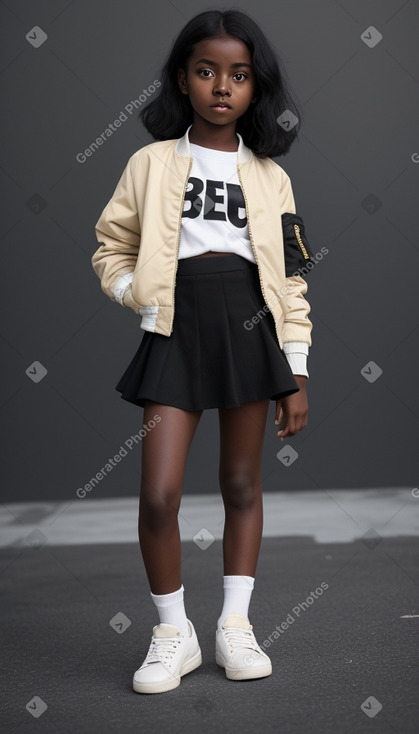 Child girl with  black hair