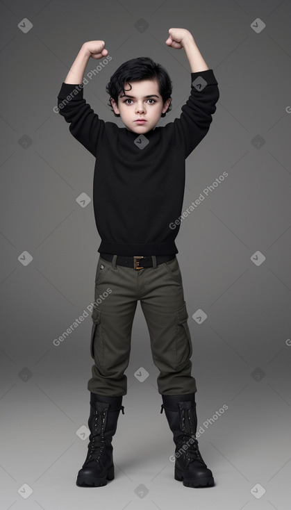 Irish child boy with  black hair