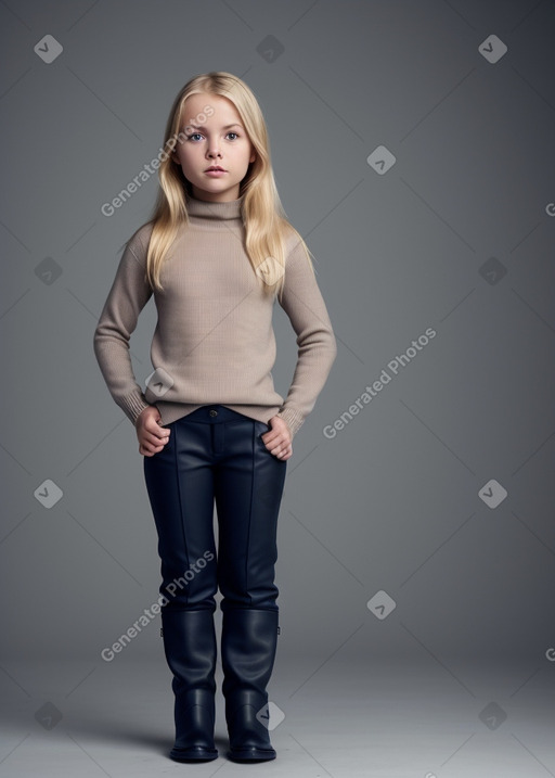 Norwegian child female with  blonde hair