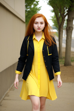 Uzbek young adult female with  ginger hair