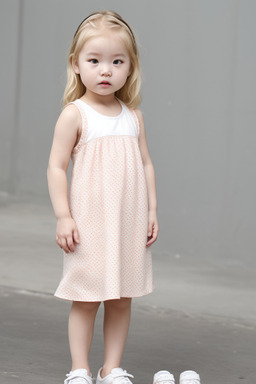 South korean infant girl with  blonde hair