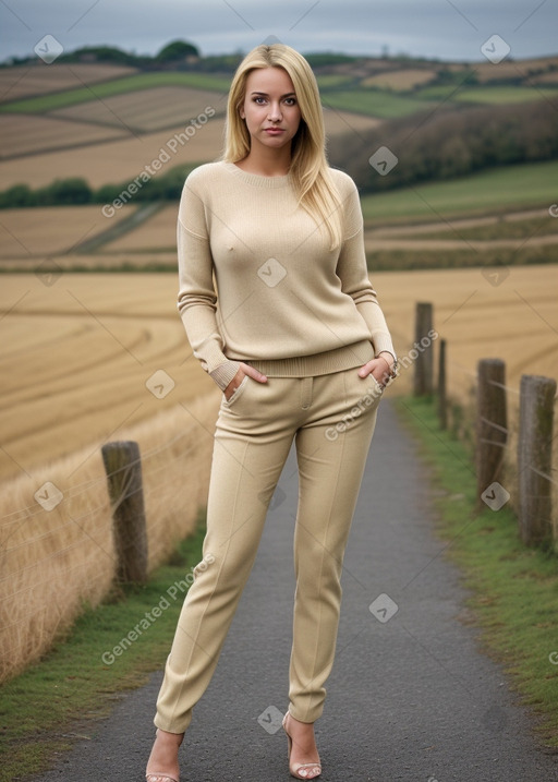 Italian adult female with  blonde hair