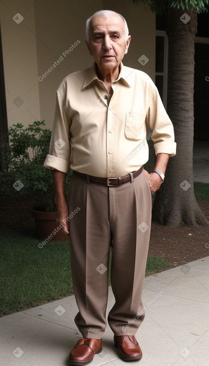 Turkish elderly male with  brown hair