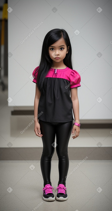 Malaysian child female with  black hair