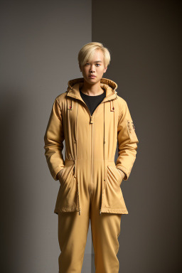 South korean adult male with  blonde hair