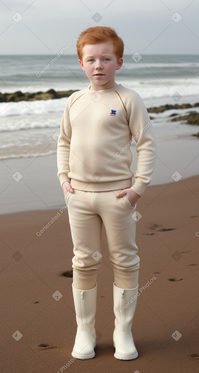 British child boy with  ginger hair