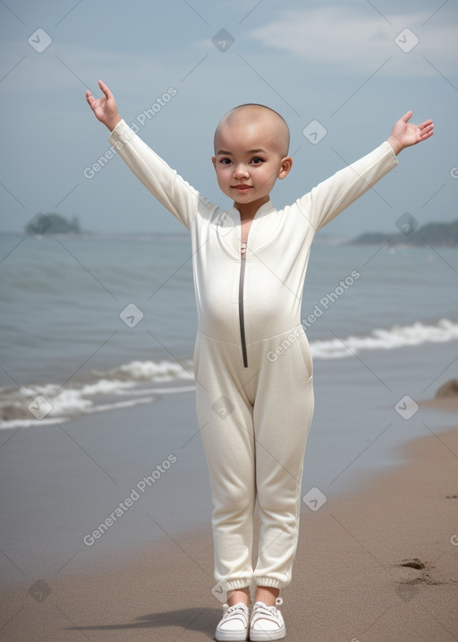 Malaysian infant girl with  white hair