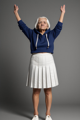 Nicaraguan elderly female with  white hair