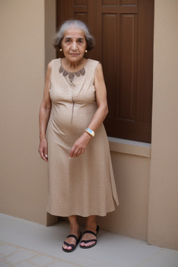 Jordanian elderly female with  brown hair