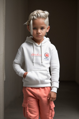 Honduran child boy with  white hair