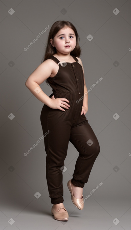 Turkish child girl with  brown hair