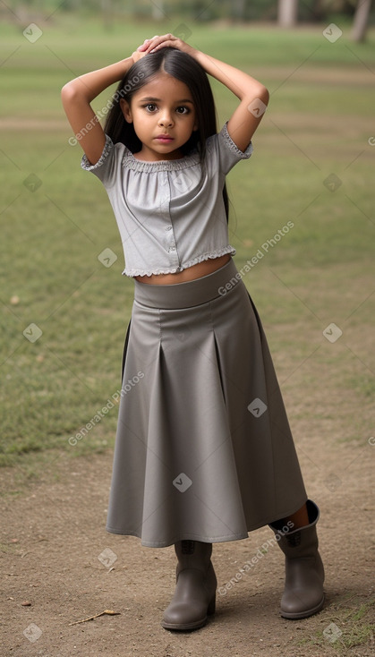 Panamanian child female with  gray hair