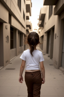 Israeli child girl with  brown hair