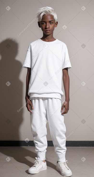 Malian teenager boy with  white hair