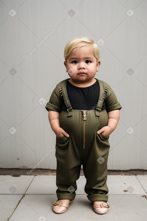 Panamanian infant boy with  blonde hair