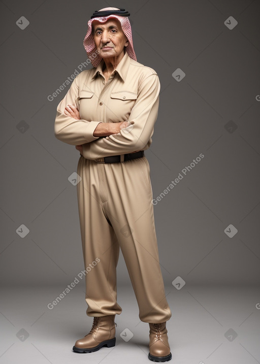 Qatari elderly male with  brown hair