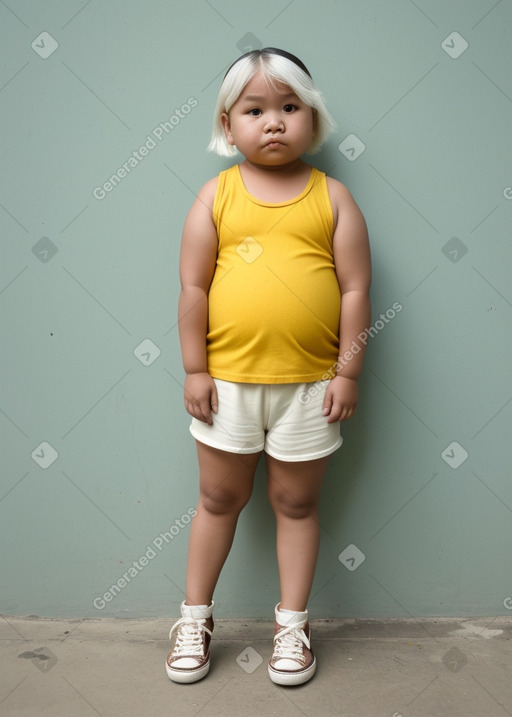 Indonesian child girl with  white hair