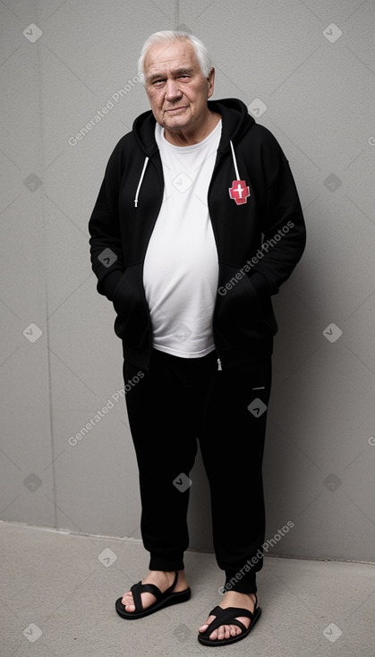 Swiss elderly male with  black hair