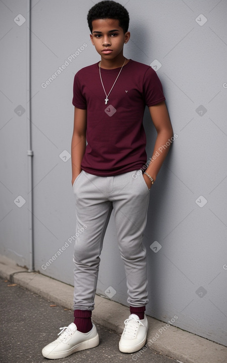 Dominican teenager boy with  gray hair