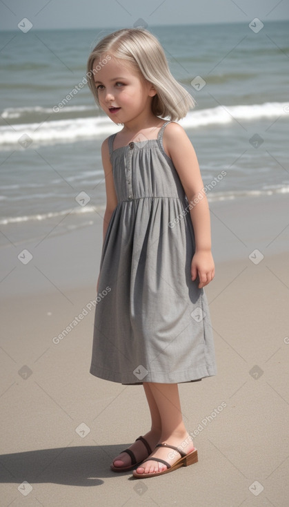 American child female with  gray hair