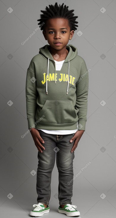 Jamaican child boy with  gray hair