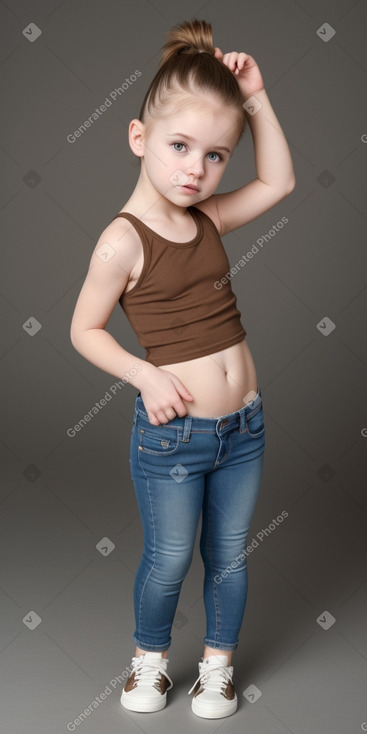 Caucasian infant girl with  brown hair