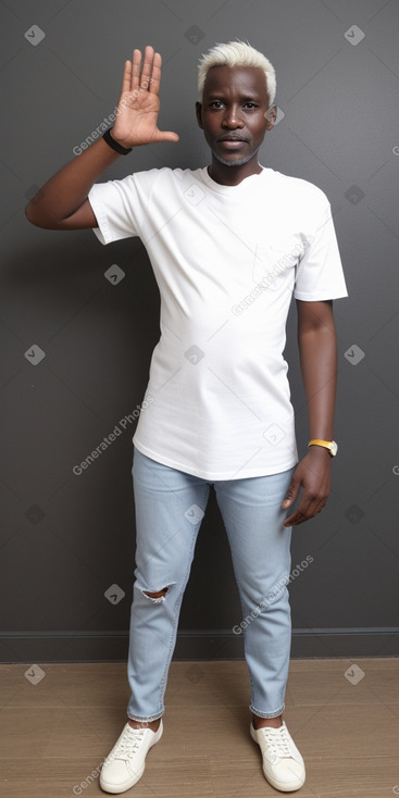 Ugandan adult male with  white hair