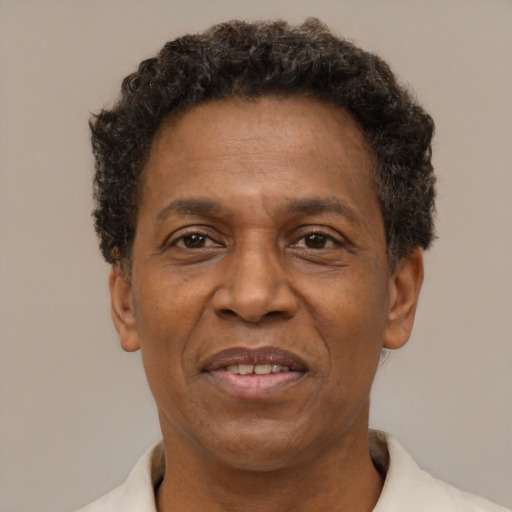 Joyful latino adult male with short  brown hair and brown eyes