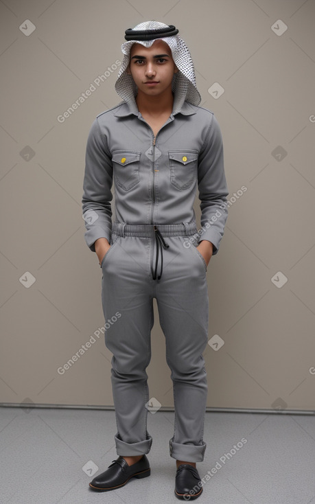 Emirati teenager male with  gray hair