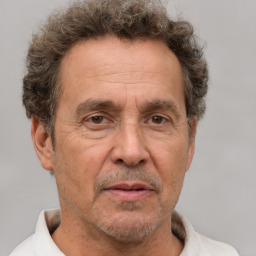 Neutral white middle-aged male with short  brown hair and brown eyes