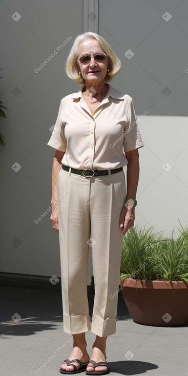 Australian elderly female with  blonde hair