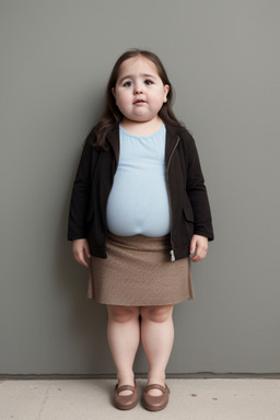 Chilean infant girl with  brown hair