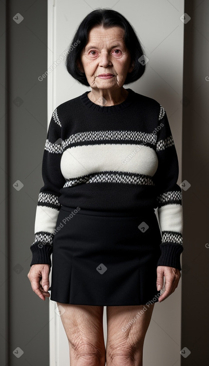 Finnish elderly female with  black hair