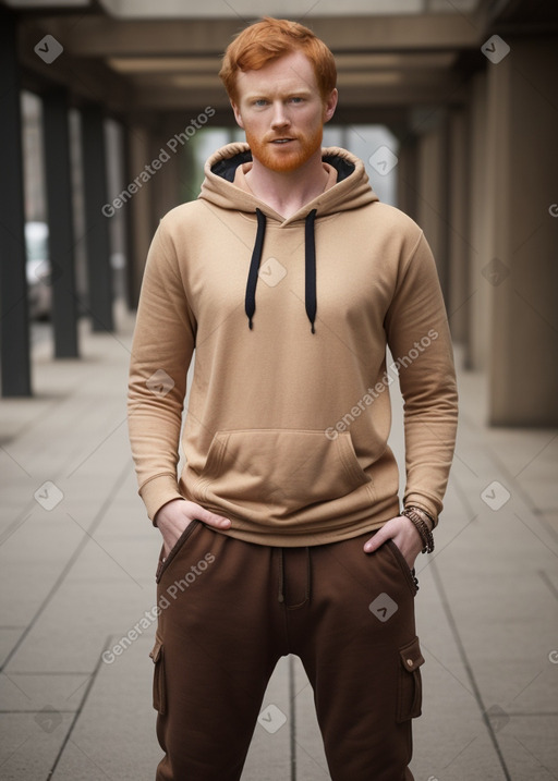 Adult male with  ginger hair