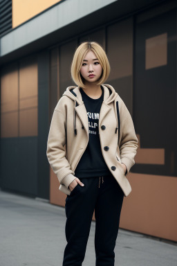 Korean young adult female with  blonde hair