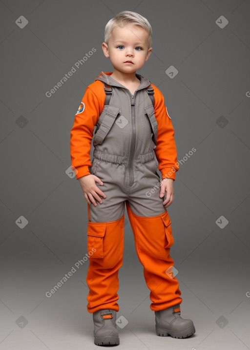 Canadian infant boy with  gray hair